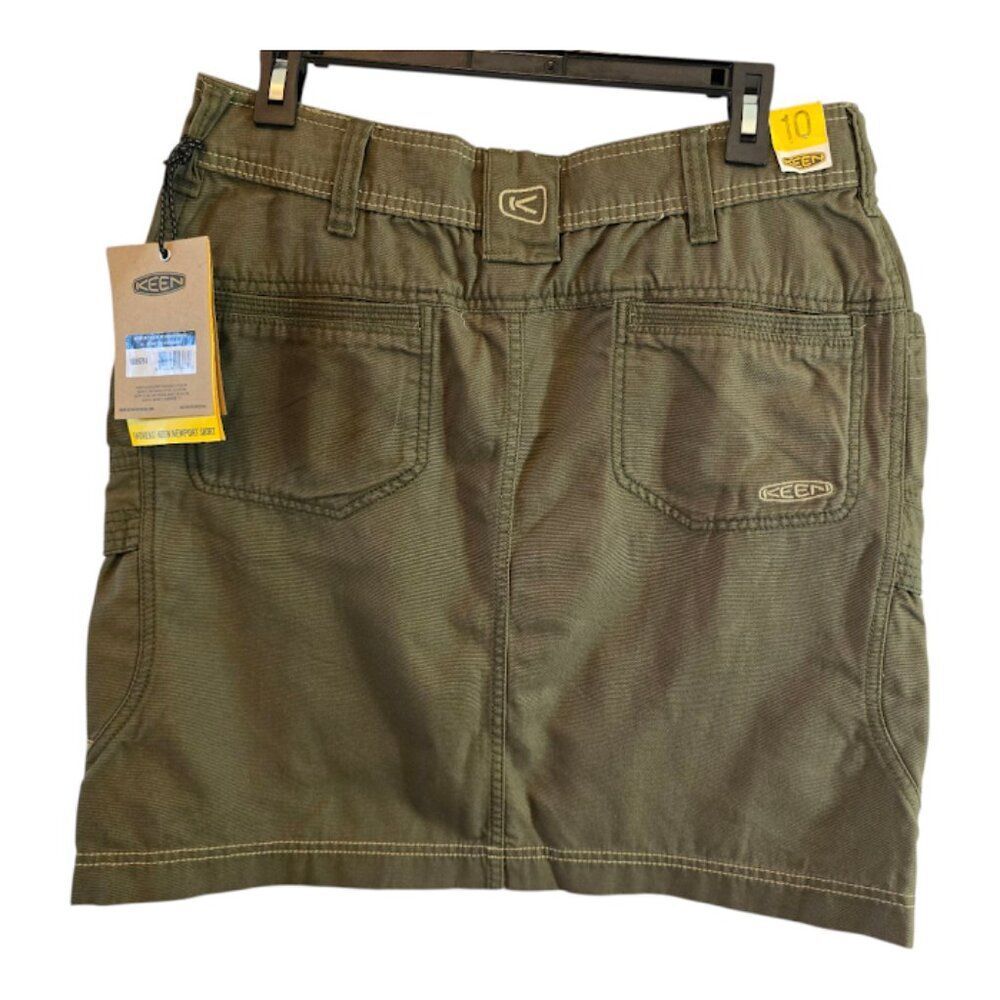 KEEN NEWPORT HYBRID HIKING SKIRT SIZE 10 OLIVE PENCIL CARGO OUTDOOR 7 POCKET NWT - Picture 7 of 12
